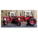 1/16 Scale Ertl International Harvester  (2)-1586 tractors w/cabs