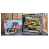 1/25 Scale AMT (2)-plastic dump truck model kits