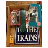 (10)-Various Scales Corgi/Spec Cast, etc. train memorabilia & toy items