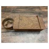 The Superior cast iron toolbox w/oilcan holder