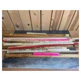 (40+)-Misc. wooden yardsticks