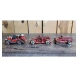 (3)-Hubley, etc. fire department vehicles