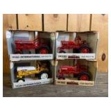 1/16 Scale Ertl Farmall/International (4)-Cub tractors