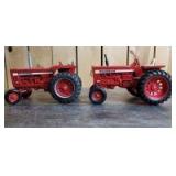 1/16 Scale Ertl International Harvester (2)-wide front tractors w/fenders