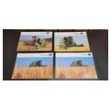 (4)-foreign John Deere Combine sales booklets