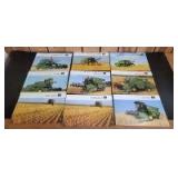 (9)-foreign John Deere combine sales booklets