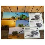 (8)-foreign John Deere combine sales booklets/brochures