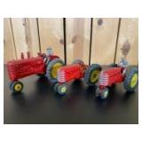 3 Massey Harris Tractors