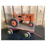 (2) Wooden Tractor & Trailer