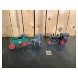 (3) Horse Drawn Wagon, Avery Steam Engine,  & IH Buckle