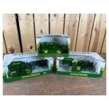 (3) 1/16 Scale Spec Cast John Deere Lindeman Crawlers