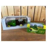(2) Various Scale Liberty Classics Spec Cast Chevy John Deere Panel Truck & Pickup