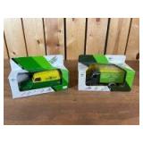 (2) 1/25 Scale Ertl John Deere John Deere Mack Truck and Chevy Panel Truck Banks