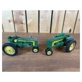 1/16 Scale Ertl John Deere (2)-Rebuilder narrow front tractors