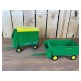 1/16 Scale Ertl John Deere (2)-implements w/plastic rims