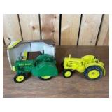 1/16 Scale Customized Ertl/Ertl John Deere (2)-wide front tractors w/fenders