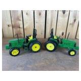 1/16 Scale Ertl John Deere (2)-wide front tractors w/fenders