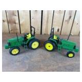 1/16 Scale Ertl John Deere (2)-wide front tractors w/fenders