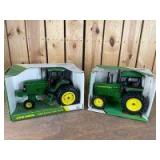 1/16 Scale Ertl John Deere (2)-wide front tractors w/cabs