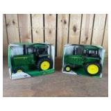 1/16 Scale Ertl John Deere (2)-wide front tractors w/cabs