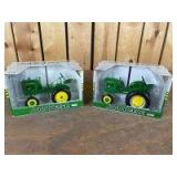 1/16 Scale Spec Cast John Deere (2)-wide front tractors w/fenders