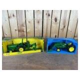 1/16 Scale Ertl John Deere 950 w/ Backhoe & 2040 w/ Front Loader