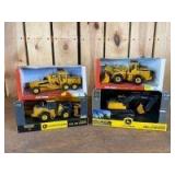 1/50 Scale Learning Curve/Ertl John Deere 200D LC Excavator, 824J Log Loader, 744H Wheel Loader, & 772CH Grader
