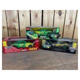 (3) 1/24 Scale Racing Champions John Deere NASCAR Chad Little Diecasts