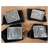 (4) John Deere "Scene" Belt Buckles