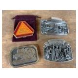 (4) John Deere Belt Buckles