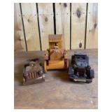 (3) Wooden Vehicles