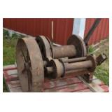 Belt operated winch