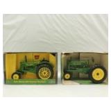 1/16th Ertl John Deere (2)-tractors on rubber