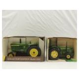 1/16th Ertl John Deere (2)-wide front tractors w/fenders