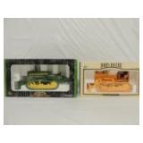1/16th Ertl John Deere (2)-Collector Edition Model 420 crawlers w/Model 62 front blades and die-cast tracks