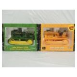 1/16th Ertl John Deere (2)-Model 1010 crawlers w/rubber tracks