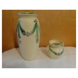 Roseville LaRose Vase and Small Jardiniere