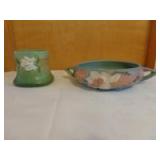 Roseville Console Bowl and Vase