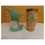 Roseville Bud Vase & Cornucopia