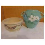 Weller Vase & Small Jardiniere