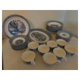Currier and Ives Set of Dishes