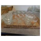 Large Flat of Pressed Glass