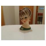 Ladies head vase Napcoware 7"