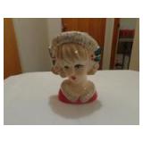Ladies head vase 7"