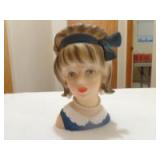 Ladies head vase 6"