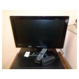 18" Insignia flat screen TV on stand