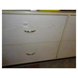 (2)-White wooden base cabinets
