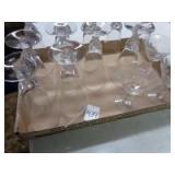 Lot of (11)-stemware and (3)-etched sherbets
