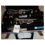Old clarinet in case