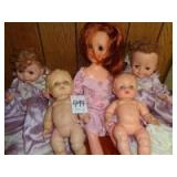 Lot of (5)-dolls